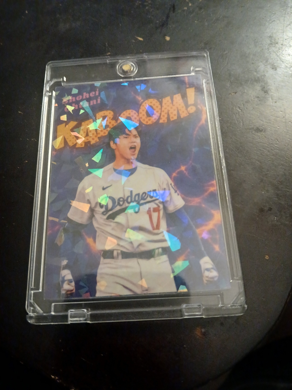 Shohei Ohtani "KABOOM!" Holographic Dodgers Card